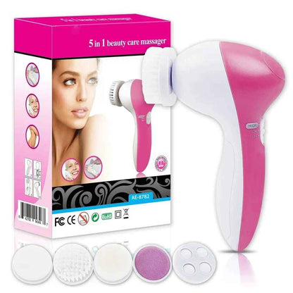 Brosse Nettoyante Visage 5 en 1 – L’outil Beauté Tout-en-Un pour une Peau Lumineuse
